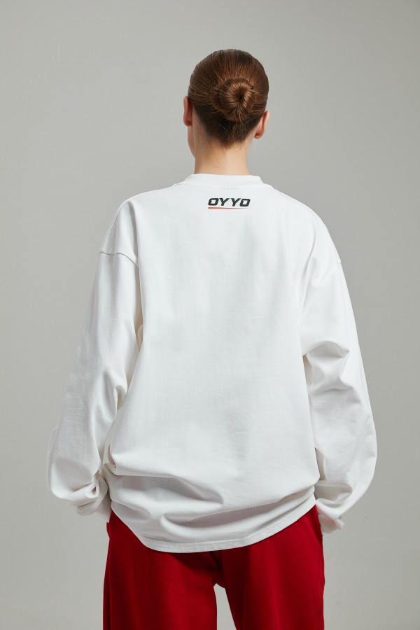 Лонгслив OYYO RACER RED белый M