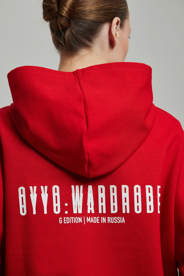 Зип худи кроп OYYO G EDITION красный (S)