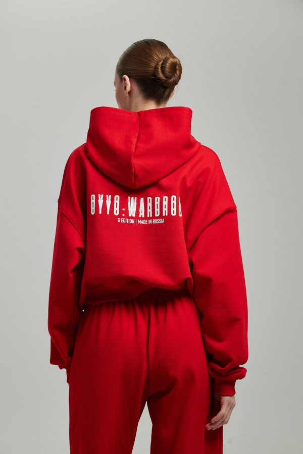 Зип худи кроп OYYO G EDITION красный (S)