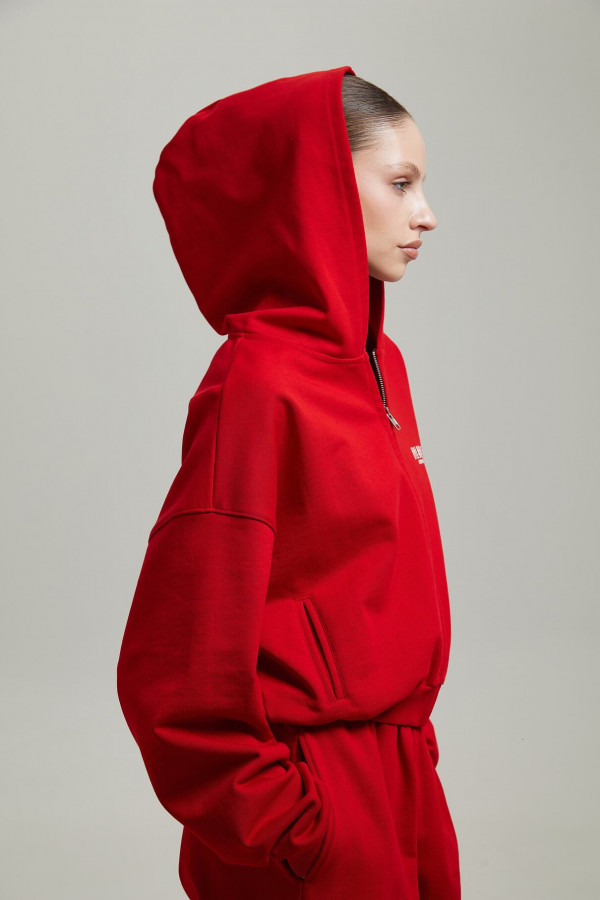 Зип худи кроп OYYO G EDITION красный (S)