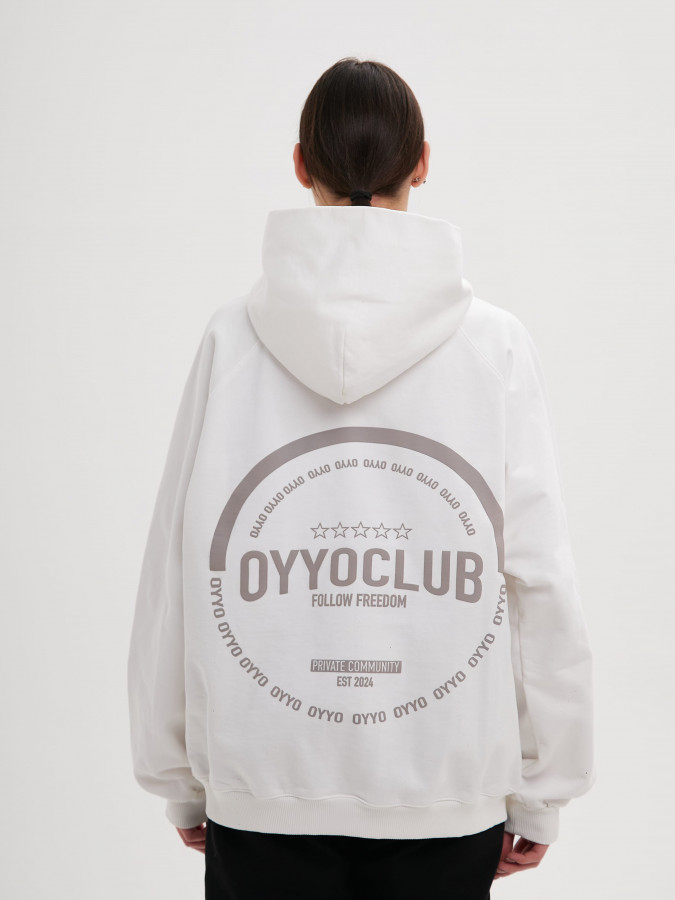 Худи OYYO CLUB белый (S)